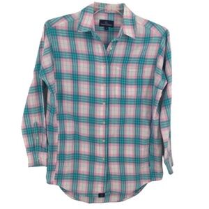 Lauren James Button Up/Hi-Lo Boyfriend Flannel Shirt - Sz S